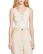 Sandro Lace Up Tank Top