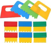 CVUTOVO 10pcs DIY Draw Scraper Scrapers Scrappers Paint Brushes Scraper Tool Small Draw Scraper for Early Learning Line Draw Scraper Scraping Brush for Early Learning Plastic