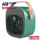 Small Air Cooling Fan USB Charging Mini Air Conditioner for Home Office (Green)