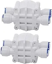 DIGITEN 1/4 Automatic Shut-Off Valve with Quick-Connect Fittings For RO Reverse Osmosis(Pack of 2)