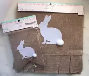 Celebrate It Burlap Easter Bunny Table Runner*12" x 72 & Easter Banner Set