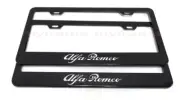 2PCSxAlfa Romeo BLACK Metal License Plate Frame with Screw Caps