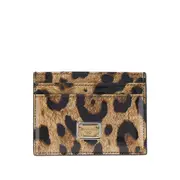 [DOLCE & GABBANA] DOLCE & GABBANA Leopard-print glossy leather cardholder Woman One Size One Size Multicolor