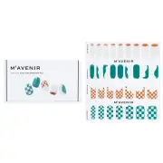 Mavenir Nail Sticker (Patterned) - # Wave Checkerboard Nail 32pcs