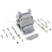 GPM Racing Alum Front/Rear Gear Box Grey : Kraton / Senton / Typhon / Talion