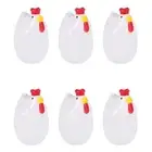 6X Chick-Shaped 1 Boiled Egg Steamer Steamer Pestle Microwave Egg Cooker1588