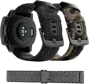 Abanen 22mm Nylon Military Style Watch Bands for Garmin Instinct/Instinct 2 Solar, Woven Fabric Durable Wristband Strap for Garmin Instinct Tactical/Tide/Esports/Instinct Solar