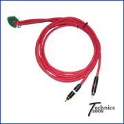 6 FT RED TECHNICS 1200 1210 6FT RCA RCAS - NEUTRIK REAN GOLD - INTERNAL GND