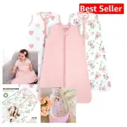 Organic Cotton Baby Sleep Sack 0.5 TOG - 3-Pack for Ultimate Comfort & Safety