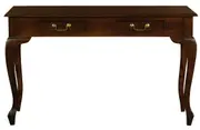 Queen Ann 2 Drawer Sofa Table (Mahogany)