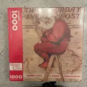 New Springbok Mapping His Course 1000 Piece Puzzle Norman Rockwell