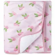 !WOW! NWT THE CHILDREN'S PLACE ROSE Plush Velour Sherpa Crib baby Blanket