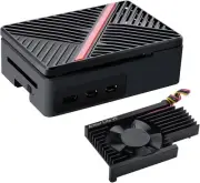 Case for Raspberry Pi 5, ABS Case with Armor Lite V5 Heatsink Fan for Raspberry