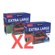 X2 Kirkland Signature Extra Large FlexTech 33-Gallon Drawstring Trash Bag 180 Ct