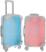 SAFIGLE 2pcs Box Mini Suitcase Storage Boxes Lightweight Plastic Makeup and Eyelash Organizer for Travel Versatile Candy Containers for Women
