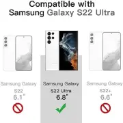 Samsung Galaxy S22 Ultra 5G Bumper Case and TPU Screen Protector with Camera Len