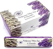 White Sage & Lavender Incense Sticks Green Tree 12 Packets