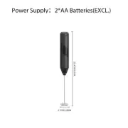 Handheld Battery Operated Electric Foam Maker Drink Mixer with Stainless Steel W