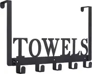 Over the Door Hooks - Towel Holder for Bathroom, Bedroom, Kitchen & Pool - Sandb