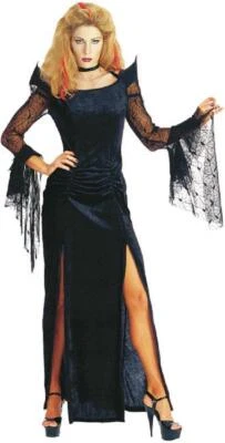 Black Beauty Gothic Vampire Countess Fancy Dress Up Halloween Adult Costume