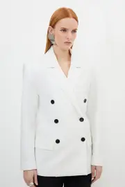 Clean Tailored Double Breasted Blazer