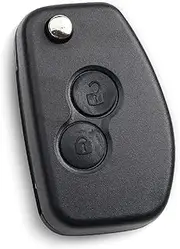 FLJKCT 2 Button Modified Key Shell Flip Folding Remote Key Blank Car Key Shell,for Renault Dacia Modus Duster Clio Espace