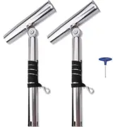 XinKunmarine 2PCS Stainless Steel Outrigger Fishing Rod Holder for Marine Boat