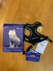 Cat Harness Vest and Leash Set ~ Black Size Small New In Open Box
