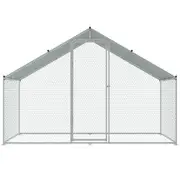 Metal Chicken Coop 3x2x2m with Waterproof Cover and Secure Lock Design