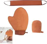 2 in 1 Self Tanning Mitt, 3 Pcs Self Tan Applicator, Evenly Apply Lotion Applicator, Thumb Ultra Soft Tanning Glove with Streak-Free Bronzed Glow for Fake Tan, Sunless Tan & Spray Tan
