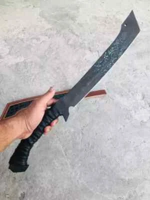 CUSTOM HANDMADE CARBON STEEL HUNTING MACHETE SWORD TACTICAL SWORD COMBAT SWORD
