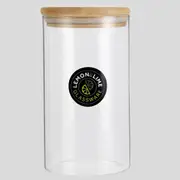 12 x Glass Jar Food Storage Bottles Sealed Cans Bamboo Lid Air Tight Container 1.2L