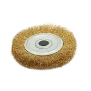 100mm Dia Brass Wire Polishing Brush Wheel Buffing Tool Brass Tone