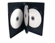 100 Hold 4 14mm Standard QUAD DVD Cover Disc Case with Clear outer wrap BLACK -C