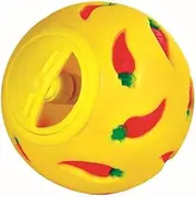 Wheeky Treat Ball Toy for Guinea Pigs, Rabbits, Hedgehogs and Other Small Pets, 7 cm, Yellow, Adjustable Opening Treat Toy New