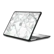 MacBook Air 13-inch (M2 - M4) Impact Case Martble Pattern with transparent apple logo