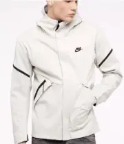 Nike Tech Fleece Repel Windrunner Jacket - NEW- 867658-072 Ivory/Black- Size M