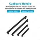 Black Kitchen Cabinet Handles Zinc Alloy Cupboard Pulls Door Drawer Knobs