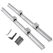 Linear Bearing, 2Set Sbr25-1000Mm 25MM Linear Bearing Rail Slide Guide Shaft wit