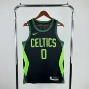 NEW WITH TAGS JAYSON TATUM #0 YOUTH L BOSTON CELTICS 25 JERSEY BASKETBALL BLACK