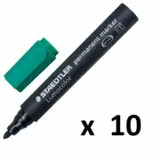 STAEDTLER Lumocolor 352-5 Permanent Universal Marker Bullet Green 10 08D074