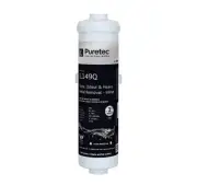 Puretec IL149Q 1 Micron KDF Carbon Inline Fridge Water Filter Cartridge 10-1/4'