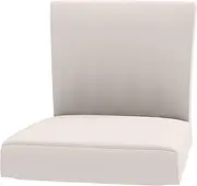 Seat Width: 18 1/2" Durable Material Henriksdal Bar Stool with Backrest Cover Replacement is Custom Made Compatible for IKEA Henriksdal Bar Stool Chair Cover Or Slipcover (Polyester Flax Beige)
