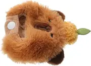 EXQUIMEUBLE Doll Clothes Cute Stuffed Hat Doll Apparel Hat Stuffed Animal Dress up Cap Plush Animal Headgear Dress up Accessories Guinea Pig Headgear Plush Light Brown