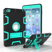 MCC Stylish Shockproof iPad mini 5 2019 Case Cover Heavy Duty Kids Apple [Black+Light Blue]