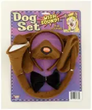 Animal Disguise Kits Adult Or Child 3 Pc Faux Fur Tail/Eared Headband & Nose OS