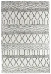 Catalina Wool White Silver Rug