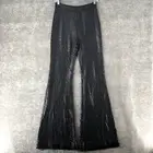 Cynthia Rowley The Sequin Flare Pants Black Women's Size 4 NEW w/Tags