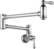 Delta 1177LF Traditional Wall Mounted Pot Filler - Chrome