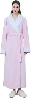 [UTOQIA] Pajama Robe Men Women's Robes Warm Winter Soft Bathrobe Plush Long Robes With Outer Belt Lounge Bathrobe